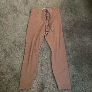 Good American Brown Lace Up Leggings